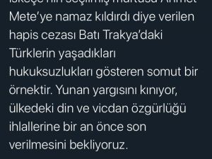 Bakan Gül’den Yunanistan’a "Müftü Ahmet Mete kararı" tepkisi
