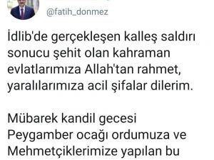Bakan Dönmez’den İdlib paylaşımı