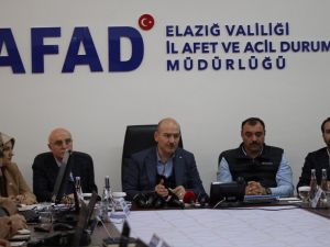 Bakan Soylu: "Devletin bugüne kadar Elazığ ve Malatya’ya ayni ve nakdi olarak gönderdiği  toplam 473 milyon lira”