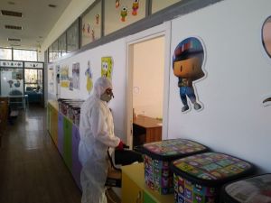 Büyükşehir kreşleri dezenfekte edildi