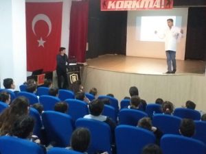 Başhekim Arıcı öğrencilere koronavirüsü anlattı