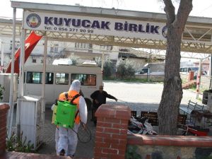 Kuyucak’ta ortak yaşam alanları dezenfekte edildi