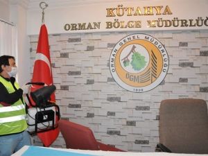 Orman Bölge Müdürlüğünde Korona virüse karşı dezenfekte çalışması