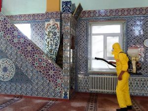 Hisarcık Belediyesi’nden Korona virüs dezenfekte çalışmaları