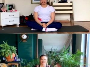 Müge Boz’dan canlı yayında antrenman