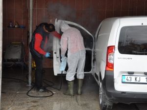 Araç yıkama istasyonundan ücretsiz dezenfeksiyon hizmeti