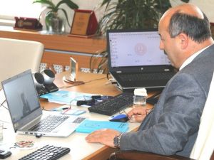 Müdür Hasan Başyiğit’ten telekonferanslı toplantı