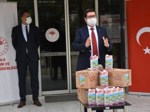 10 ton süt dağıtımı yapıldı