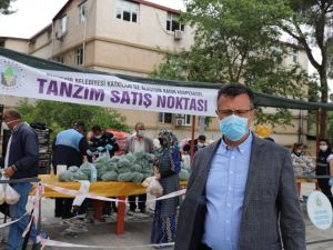 Alaşehir Belediyesi tarafından kurulan tanzim satışına büyük ilgi