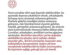 Milli Eğitim Bakanı Selçuk’tan 14 yaş ve altı çocuklara öneriler
