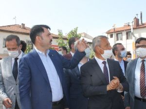 Bakan Kurum, Çankırı’da yapımı devam projeleri inceledi