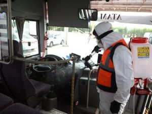 Toplu taşıma araçları sürekli dezenfekte ediliyor