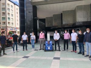 Başkan Özcan, korona virüs robotu NAZBOT-1’i tanıttı