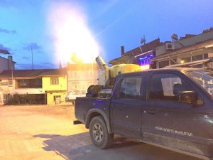 Hisarcık Belediyesinden haşere ilaçlama çalışması