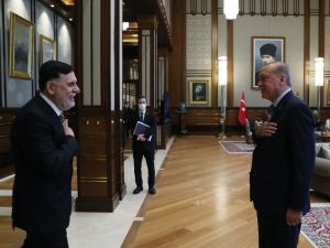 Cumhurbaşkanı Erdoğan, Fayiz Es-Serrac’ı kabul etti