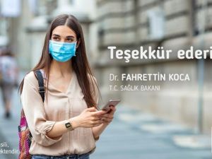 Bakan Koca: "Salgını, maske ve sosyal mesafe kuralına uyarak yenebiliriz"