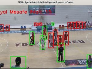 Kameradan sosyal mesafe ve  maske kontrolü yapan yazılım geliştirildi