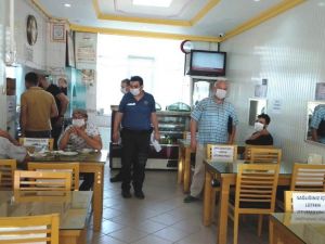 Hisarcık’ta işyerlerine Korona virüs denetimi