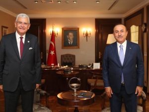 Bakan Çavuşoğlu, BM Genel Kurul Başkanlığı’na seçilen Bozkır ile görüştü