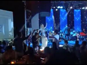 Seda Sayan sahneye çıktı, sosyal mesafe hiçe sayıldı