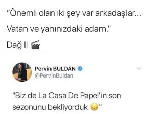 Bakan Soylu’dan HDP’li Buldan’ın paylaşımına Dağ 2’den alıntıyla gönderme