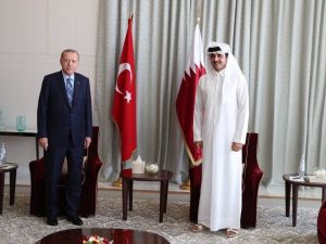 Cumhurbaşkanı Erdoğan Katar Emiri, Al Sani ile görüştü