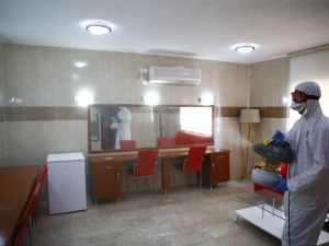 Denizli’nin Açık Hava Tiyatrosu dezenfekte edildi