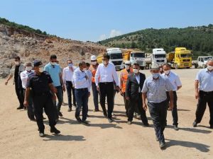 Kalker ocağında incelemelerde bulundu