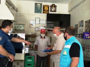 Hisarcık’ta iş yerlerine eş zamanlı Korona virüs denetimi