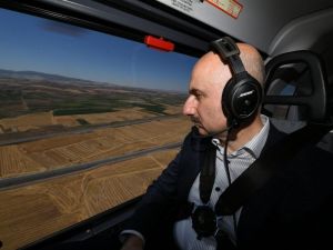 Ulaştırma Bakanı Karaismailoğlu, Ankara-Sivas YHT Projesi’ni havadan inceledi