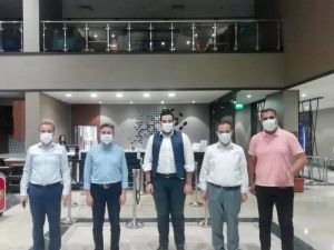 Aydın ve beraberindekiler işadamı Gürsoy ile bir araya geldi