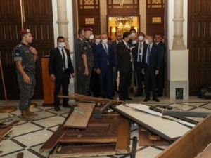 Cumhurbaşkanı Yardımcısı Oktay ve Bakan Çavuşoğlu, Lübnan Başbakanı Diyab ile görüştü