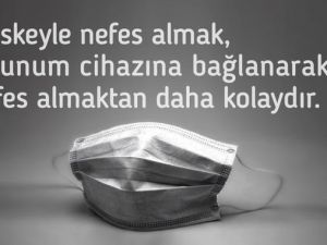 Bakan Koca: ”Maskeyle nefes almak, solunum cihazına bağlanarak nefes almaktan kolaydır”