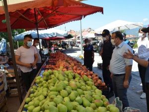 Emet ilçesinde Covid-19 denetimlerine tüm protokol katıldı