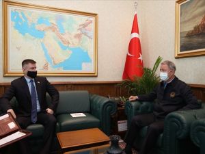 Bakan Akar, Ukrayna Savunma Bakan Yardımcısı Myroniuk’u kabul etti