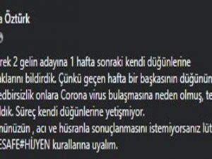 Koronaya yakalanan 2 gelin adayı kendi düğünlerine katılamayacak