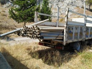 Büyükşehirden sulama kooperatiflerine boru desteği