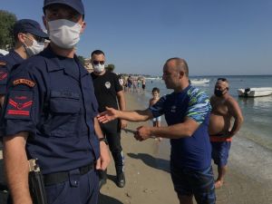 Kumburgaz’da yüzme alanında jetski ve sürat teknesi denetimi