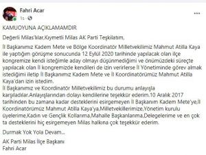Acar: “Aday olmayı düşünmüyorum”