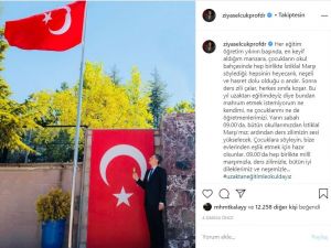 Milli Eğitim Bakanı Selçuk: "Yarın sabah 09.00’da, bütün okullarımızdan İstiklal Marşı’mız; ardından ders zilimizin sesi yükselecek"