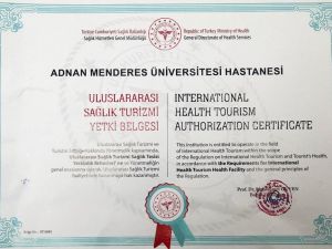 ADÜ Hastanesi uluslararası sağlık turizmi yetki belgesi aldı
