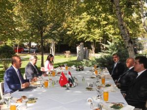 Dışişleri Bakanı Çavuşoğlu, IKBY Başkanı Neçirvan Barzani ve beraberindeki heyet ile görüştü. Bakan Çavuşoğlu, görüşmeye ilişkin, "PKK ile ortak mücadele başta olmak üzere ilişkilerimizi ele aldık" dedi.