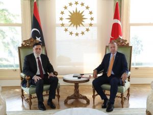 Cumhurbaşkanı Erdoğan, Fayiz Es-Serrac’ı kabul etti