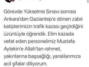 Bakan Gül’den trafik kazasında hayatını kaybeden zabıt katibi için başsağlığı mesajı