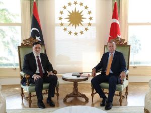Cumhurbaşkanı Erdoğan, Libya Başbakanı Fayiz es-Serrac’ı kabul etti