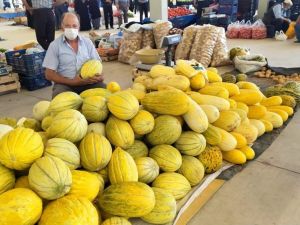 Kiraladığı arazide 70 ton kavun üretimi gerçekleştirdi