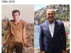 Bakan Çavuşoğlu’ndan 1984-2018 paylaşımı