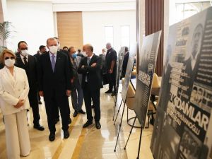Cumhurbaşkanı Erdoğan ve Tansu Çiller 12 Eylül fotoğraf sergisini gezdi