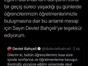 Milli Eğitim Bakanı Selçuk’dan MHP lideri Bahçeli’ye teşekkür mesajı