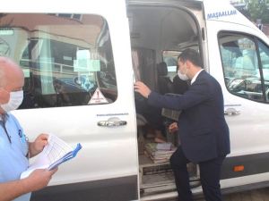 Kaymakam Karadağ, yolcu otobüslerini denetledi